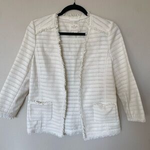 Kate Spade Cream Textured Blazer